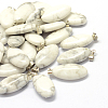 Horse Eye Natural Howlite Pendants G-Q363-18-1