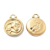 PVD Vacuum Plating 304 Stainless Steel Rhinestone Pendants STAS-R130-01G-09-1