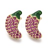 Brass Micro Pave Cubic Zirconia Stud Earrings EJEW-Q015-13G-02-2