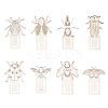 3 Sets 201 Stainless Steel Bookmarks STAS-DR0001-09A-1
