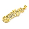 Priest Rack Plating Brass Micro Pave Cubic Zirconia Pendants KK-G513-88G-2