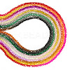 9 Strands 9 Colors Gradient Color Baking Paint Glass Bead Strands DGLA-TA0001-36-1