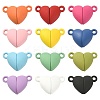 12 Sets 12 Colors Spray Painted Alloy Magnetic Clasps PALLOY-CJ0002-31-1
