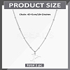 1Pc Brass Chain & 304 Stainless Steel Letter Pendant Necklaces NJEW-LP0001-35Y-P-2