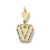 Brass Micro Pave Cubic Zirconia Bottle Pendants KK-D431-051A-01-1