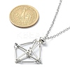 Tarnish Resistant 304 Stainless Steel Braided Macrame Pouch Empty Stone Holder for Pendant Necklace Making NJEW-TA00079-01-5