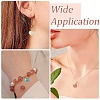 50Pcs 10 Colors Glass Pendants PALLOY-YW00180-6