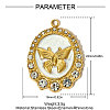 304 Stainless Steel Enamel Pendants STAS-OY005-39G-2