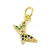 Real 18K Gold Plated Brass Pave Cubic Zirconia Pendants KK-M283-11Q-02-2