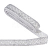 Polyester Rhombus Embroidery Lace Trim OCOR-WH0090-83B-1