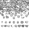 120Pcs 15 Styles Tibetan Style Alloy European Beads MPDL-ME0001-01-1