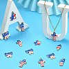50Pcs 5 Styles Rack Plating Alloy Enamel Pendants ENAM-CJ0003-48-6