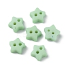 2-Hole Frosted Mini Resin Buttons BUTT-WH0020-28D-1