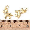 Brass Micro Pave Cubic Zirconia Pendants KK-G544-25G-3