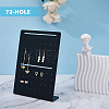 72-Hole Acrylic Slant Back Earring Display Stands EDIS-WH0021-33A-4