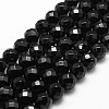 Natural Dyed & Heated Black Onyx Beads Strands G-D840-23-6mm-1