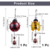 Gorgecraft 2Pcs 2 Styles Bee & Ladybug Wind Chimes HJEW-GF0001-40-2