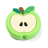 Apple Food Grade Eco-Friendly Silicone Focal Beads SIL-B001-02B-2