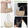 4Pcs 4 Colors Crescent Moon Alloy Enamel Link Purse Strap Extenders FIND-WR0009-39-6