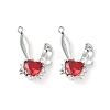 Brass Micro Pave Cubic Zirconia Pendants KK-L208-05P-02-2
