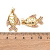 Brass Micro Pave Cubic Zirconia Pendants KK-K408-61G-01-3