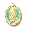 304 Stainless Steel Enamel Pendants LS-STAS-Q347-08B-G-1