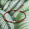 Adjustable Glass Seed Bead Braided Bead Bracelets for Women VT9382-3-1