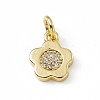 Brass Micro Pave Cubic Zirconia Charms ZIRC-F132-65G-1