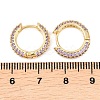 Brass Cubic Zirconia Hoop Earrings EJEW-A156-05G-7