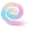 20 Strands Transparent Gradient Color Glass Beads Strands GLAA-GA0001-79B-1