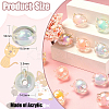 60Pcs 6 Colors UV Plating Rainbow Iridescent Acrylic Beads OACR-CJ0001-36-2