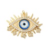 Rack Plating Brass Cubic Zirconia Pendants KK-G504-22G-01-1