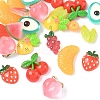 30Pcs 10 Styles Fruit Opaque Resin Decoden Cabochons RESI-YW0002-01-1