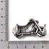 304 Stainless Steel Slide Charms STAS-F356-13AS-01-3