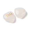 Natural Quartz Crystal Heart Engraving MBTI Figurines Statues for Home Office Desk Decorations G-K353-05A-2