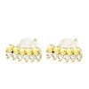 Brass Micro Pave Cubic Zirconia Stud Earrings EJEW-L270-23G-1