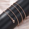 Brass Curb Chains Necklaces for Women NJEW-D302-73RG-3