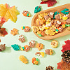 36Pcs 9 Styles Autumn Theme Opaque Resin Cabochons CRES-TA0001-38-6