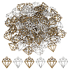 120Pcs 2 Colors Alloy Tibetan Pendants FIND-LP0001-40-1