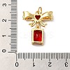 Rack Plating Brass Micro Pave Cubic Zirconia Pendants KK-P241-19G-02-3