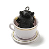 Opaque Resin Puppy Pendants LS-RESI-G095-01A-2
