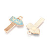 Beach Theme Alloy Enamel Pendants ENAM-T022-33J-2