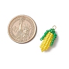 Round Glass Seed Bead Corn Pendants PALLOY-MZ00663-2