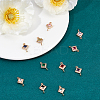 11Pcs 11 Colors Brass Pave Cubic Zirconia Connector Charms KK-HS0001-95-4