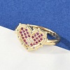 Adjustable Brass Micro Pave Cubic Zirconia Rings RJEW-S400-03G-2