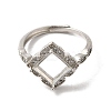 Adjustable Alloy Pad Ring Settings KK-C022-01G-P-2