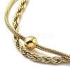 304 Stainless Steel Rope Chain Bracelets BJEW-R003-04G-02-3