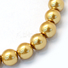 Baking Painted Pearlized Glass Pearl Round Bead Strands X-HY-Q003-4mm-08-2