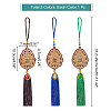 3Pcs 3 Colors Polyester Tassel Pendant Decorations HJEW-CA0001-14-2