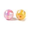10Pcs UV Plating Colours Acrylic Beads OACR-S146-01O-3
